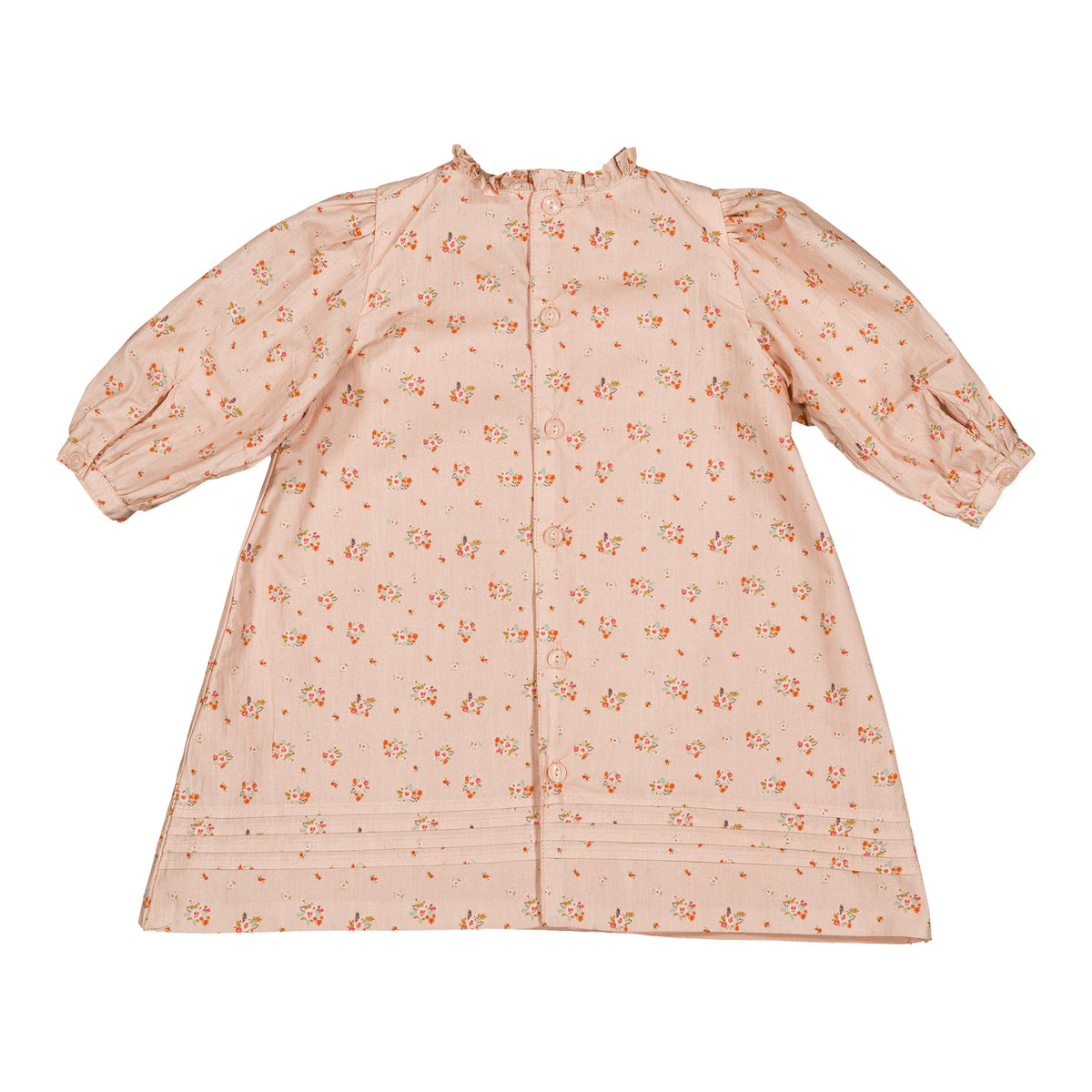 GARANCE DRESS - PEACH FLORAL