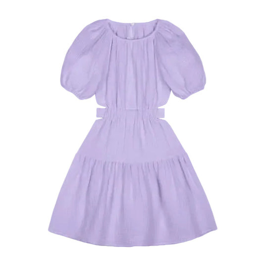 LAVENDER MARINE MUSLIN DRESS