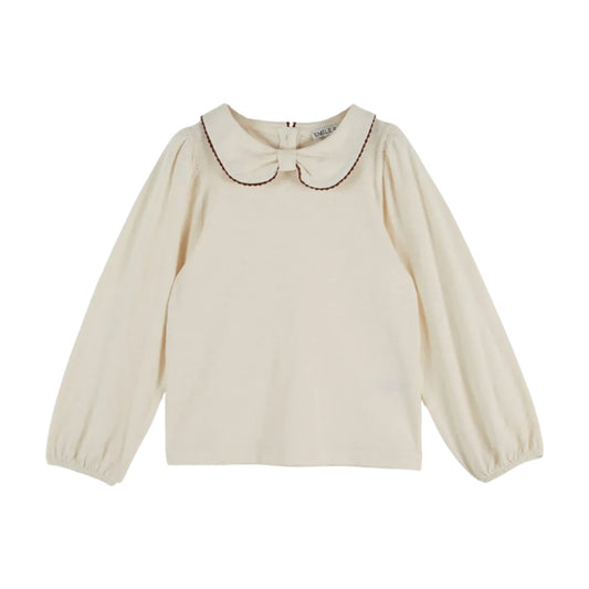 FLAME DOT JERSEY TEE - ECRU