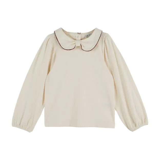 FLAME DOT JERSEY TEE - ECRU