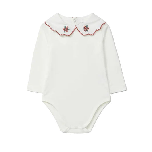 EMBROIDERED COLLAR BABY SUIT