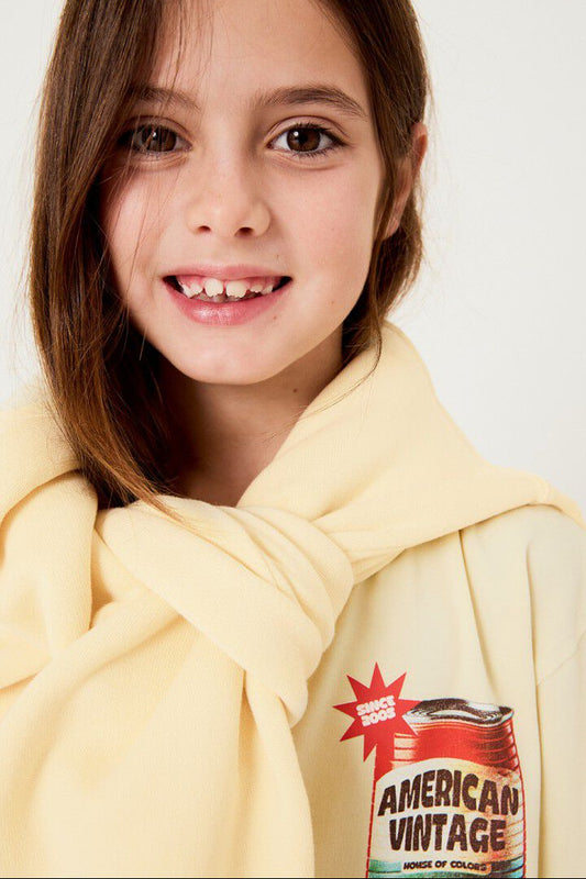 AMERICAN VINTAGE FIZVALLEY T SHIRT - VINTAGE CUSTARD