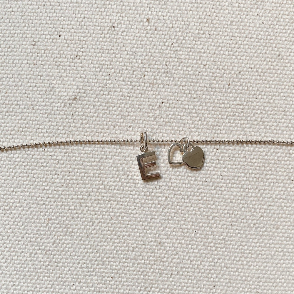 SILVER INITIAL CHARM